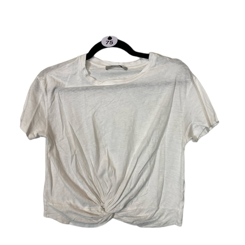 All Saints white knot front tee